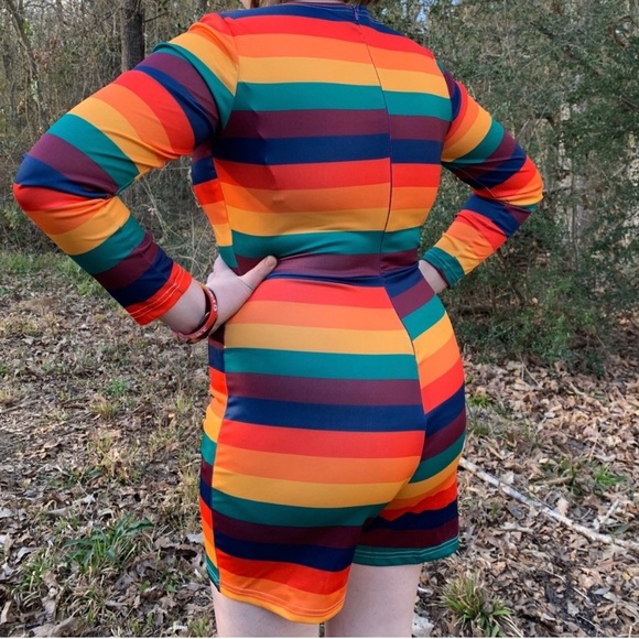 🌈 Rainbow long sleeved jumpsuit size L🌈 - Picture 3 of 9